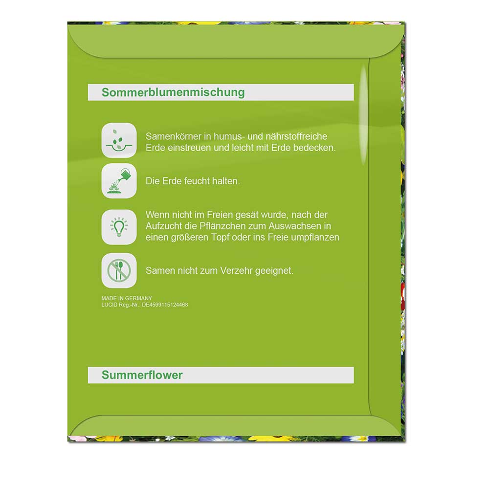 Samentütchen Klein - Standardmotiv  - Sommerblumenmischung - Standardmotiv  - Sommerblumenmischung