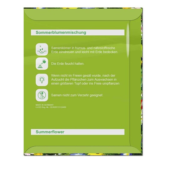Samentütchen Klein - Standardmotiv  - Sommerblumenmischung - Standardmotiv  - Sommerblumenmischung