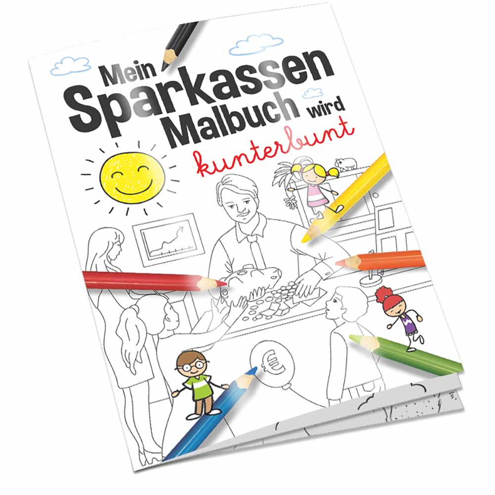 Malbuch / Mal-Set A6 - Sparkassen - Malset neutral
