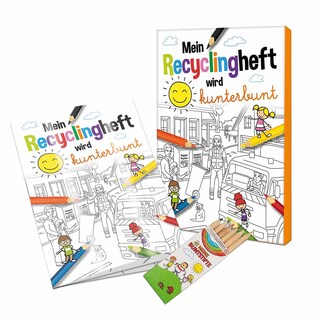 Malbuch / Mal-Set A6 - Recycling - Malset neutral