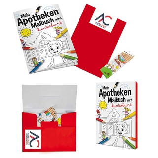 Malbuch / Mal-Set A6 - Apotheke - Malset mit 2-c Logoeindruck
