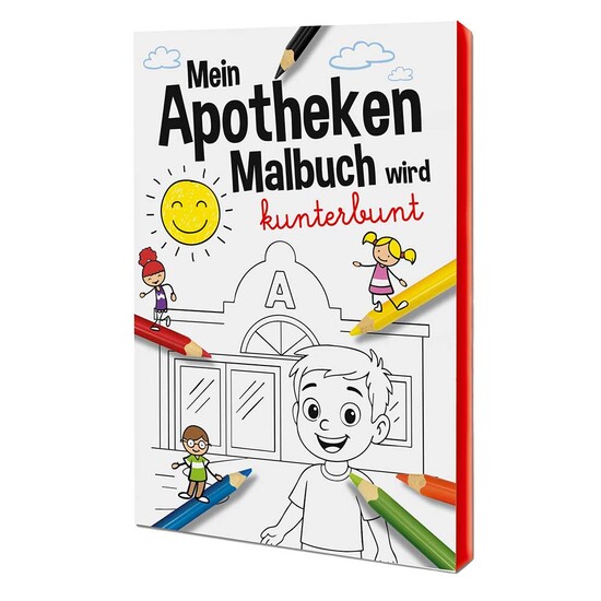 Malbuch / Mal-Set A6 - Apotheke - Malset mit 2-c Logoeindruck