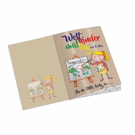 Malbuch / Mal-Set A6 - Sparkassen - Malbuch mit individueller Vorder- und Rückseite