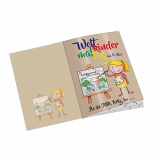 Malbuch / Mal-Set A6 - Ernährung - Malbuch mit individueller Vorder- und Rückseite