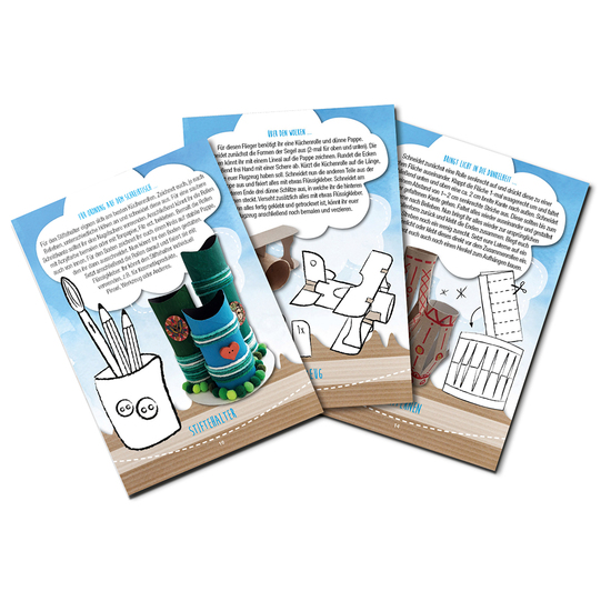 Upcycling-Set – Standard - Toilettenpapierrollen - Tampondruck 1-c