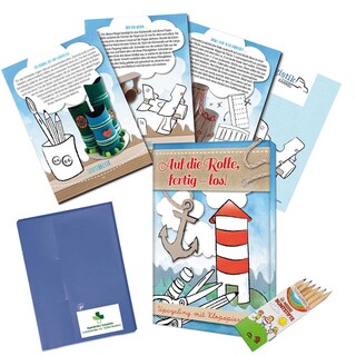 Upcycling-Set - Toilettenpapierrollen - Tampondruck 2-c