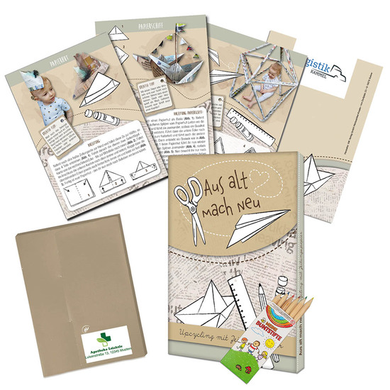 Upcycling-Set – Standard - Zeitungspapier - Tampondruck 2-c