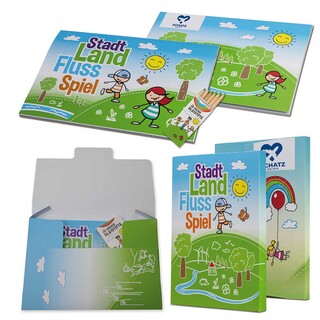 Stadt-Land-Fluss - Set mit 1-c Logoeindruck