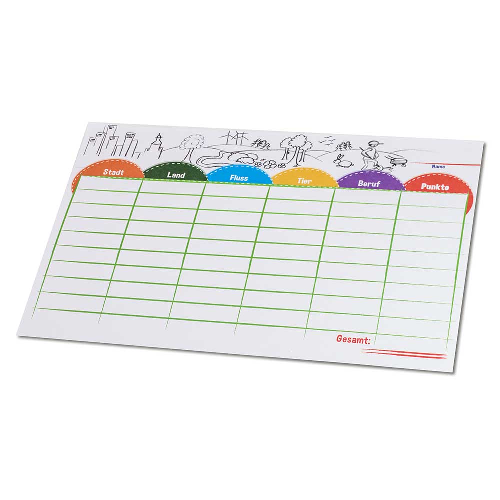 Stadt-Land-Fluss - Set mit 2-c Logoeindruck