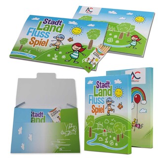 Stadt-Land-Fluss - Set mit 2-c Logoeindruck