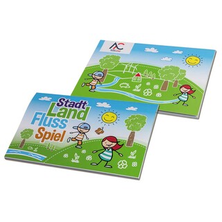 Stadt-Land-Fluss - Block mit 2-c Logoeindruck
