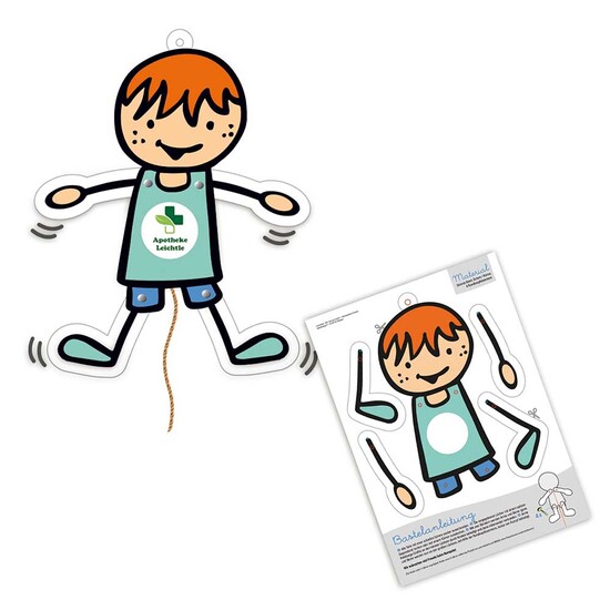 Hampelfiguren-Bastelset A4 - in weißem Briefumschlag