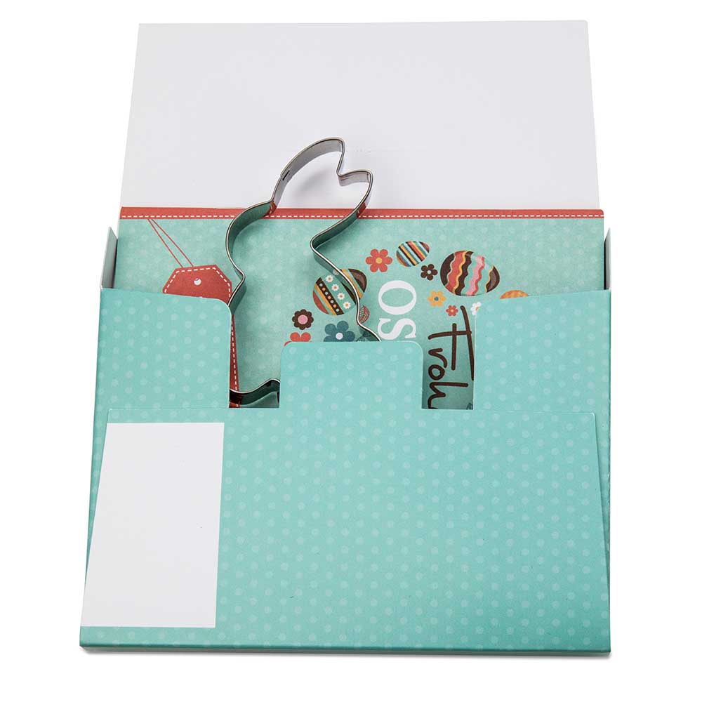 Rezeptbuch-Set "Ostern" - Backförmchen-Set mit 1-c Logoeindruck