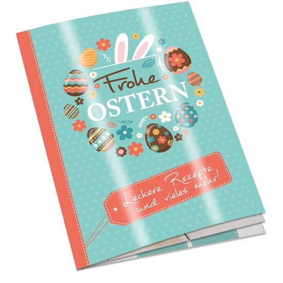 Rezeptbuch-Set "Ostern" - Backförmchen-Set mit 1-c Logoeindruck