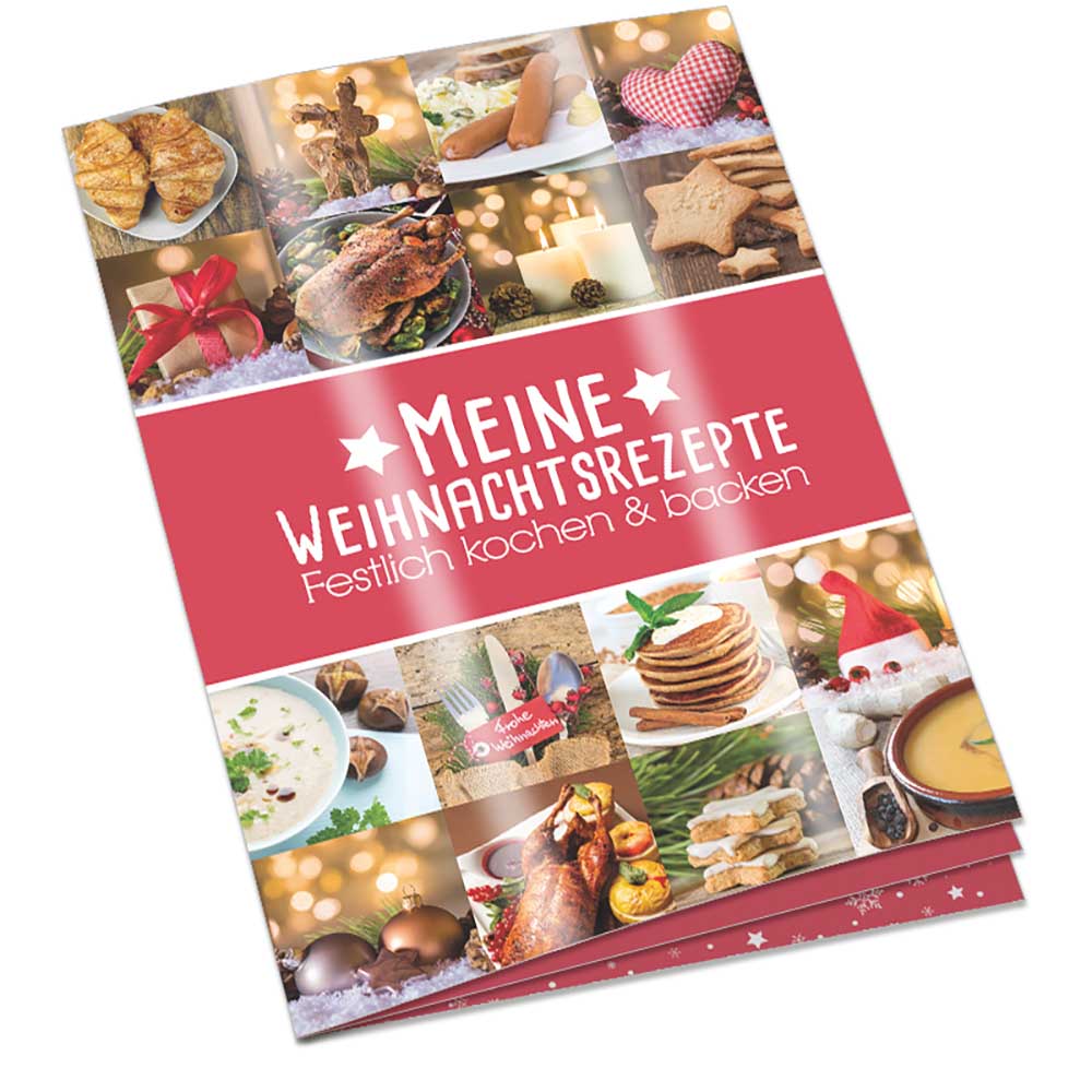 Rezeptbuch-Set "Weihnachten" - Set mit 1-c Logoeindruck