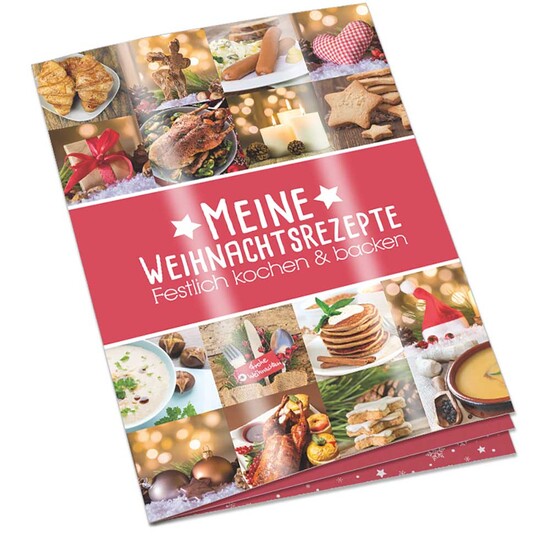 Rezeptbuch-Set "Weihnachten" - Rezeptbuch mit 1-c Logoeindruck