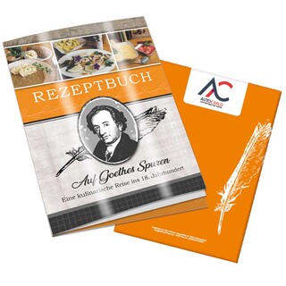 Rezeptbuch-Set "Auf Goethes Spuren" - Rezeptbuch mit 2-c Logoeindruck