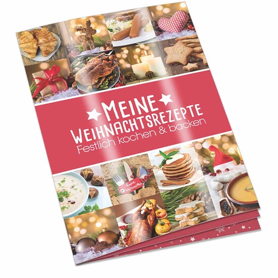 Rezeptbuch-Set "Weihnachten" - Rezeptbuch mit 2-c Logoeindruck