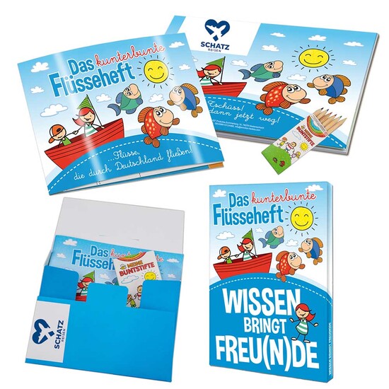 Wissen-Set „Das Flüsseheft“ - Set - mit 1-c Logoeindruck