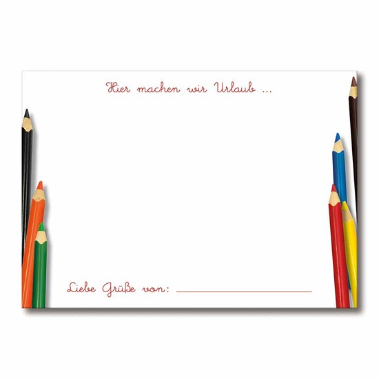 Postkarten-Set - Standard mit 1-c Logoeindruck