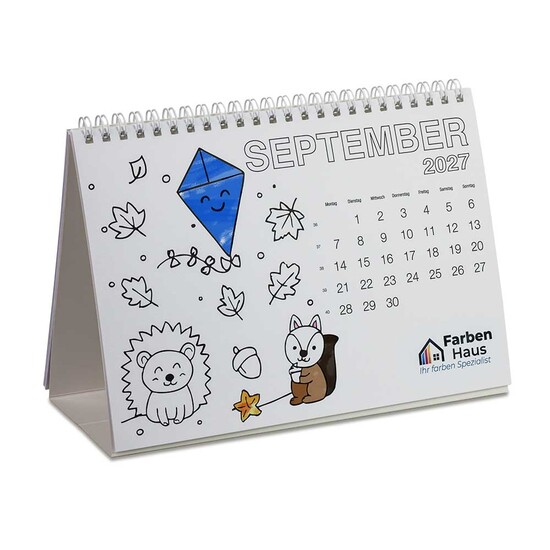 Ausmal-Tischkalender - mit Digitaldruck