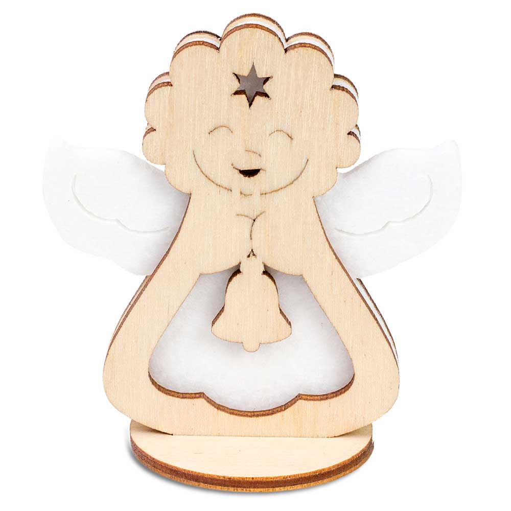 Steckfiguren-Karte Filz Premium - Engel Premium 4/0-c