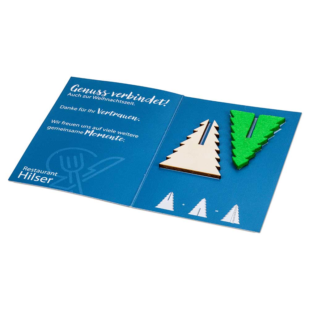 Steckfiguren-Karte Mini - Baum