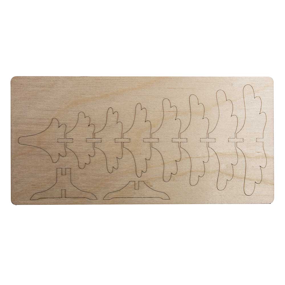 3D Holzpuzzle-Karte - Tannenbaum