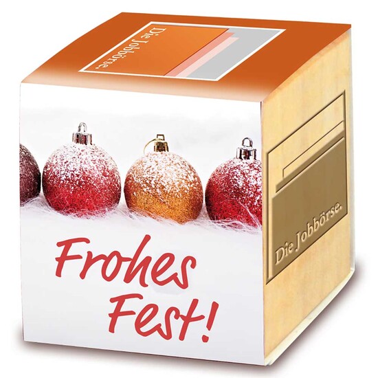 Pflanz-Holz Xmas mit Fichtensamen - Fichte, 1 Seite gelasert