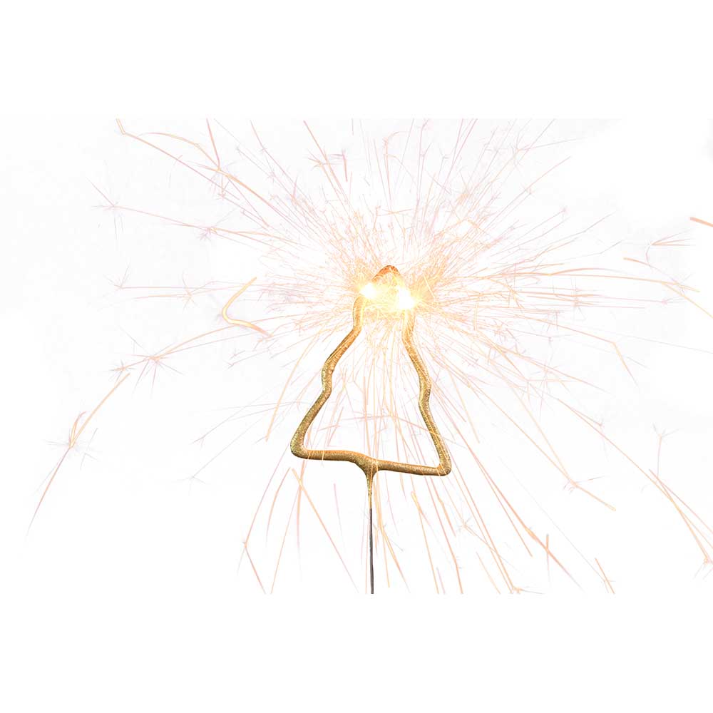 Wondercandle Mini mit Wondercard - Baum, gold