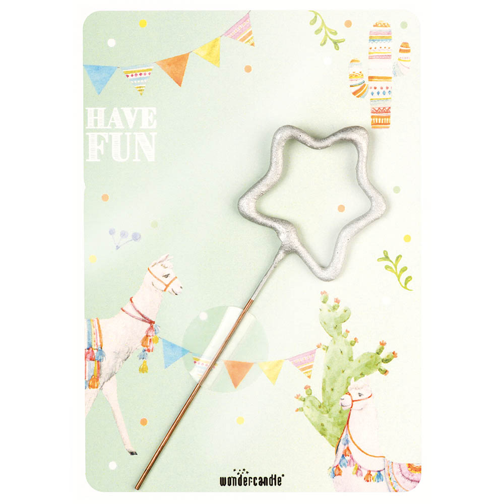 Wondercandle Mini mit Wondercard  - Stern, gold