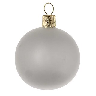 Traditionelle Glaskugel - matt-weiß #104