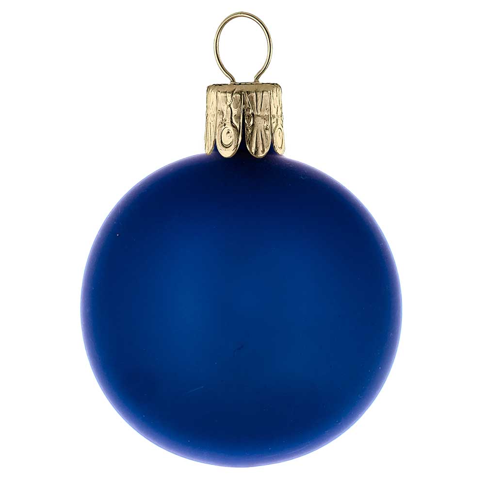 Traditionelle Glaskugel - matt-blau #834