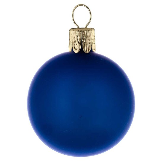 Traditionelle Glaskugel - matt-blau #834