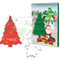 Backförmchen mit Rezeptblock Tannenbaum - Engel - in weihnachtlicher Mappe (neutral)