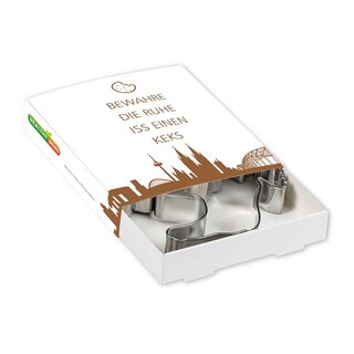 Backförmchen Premium-Box - Xmas - Schneemann + Hufeisen