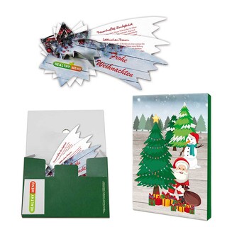 Backförmchen mit Rezeptblock Komet - in weihnachtlicher Mappe (mit 2c-Logoeindruck)