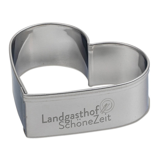 Backförmchen Single-Pack - Weihnachten - Herz 4/4-c, Lasergravur