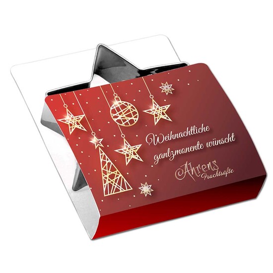 Backförmchen Single-Pack - Weihnachten - Stern 4/4-c, Lasergravur