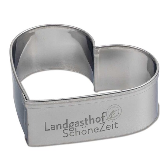 Backförmchen Single-Pack - Weihnachten - Herz 4/0-c, Lasergravur