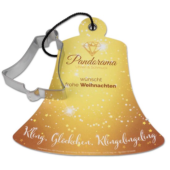 Backförmchen mit Rezeptblock Glocke - Glocke