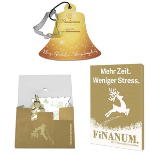 Backförmchen mit Rezeptblock Glocke - in weihnachtlicher Mappe (individuell 4-c)