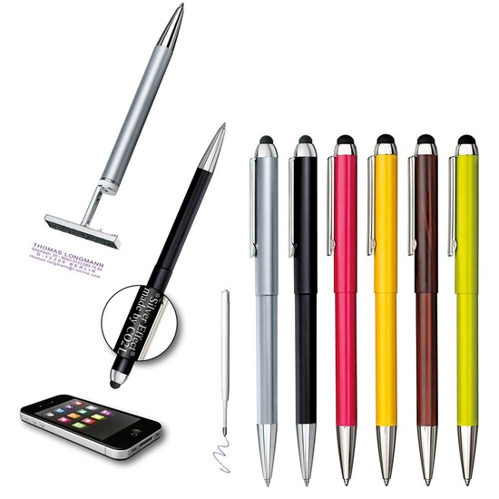 Stempelschreiber - Stamp&Touch Pen - 3 in 1 - gelb