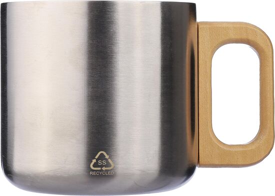 Doppelwandiger Becher aus recyceltem Edelstahl 400 ml Dwight