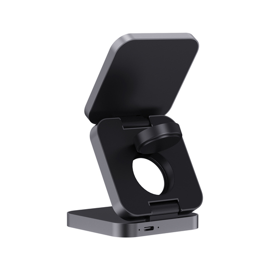 Terra faltbares 3-in-1 15W Charger aus RCS rec. Aluminium