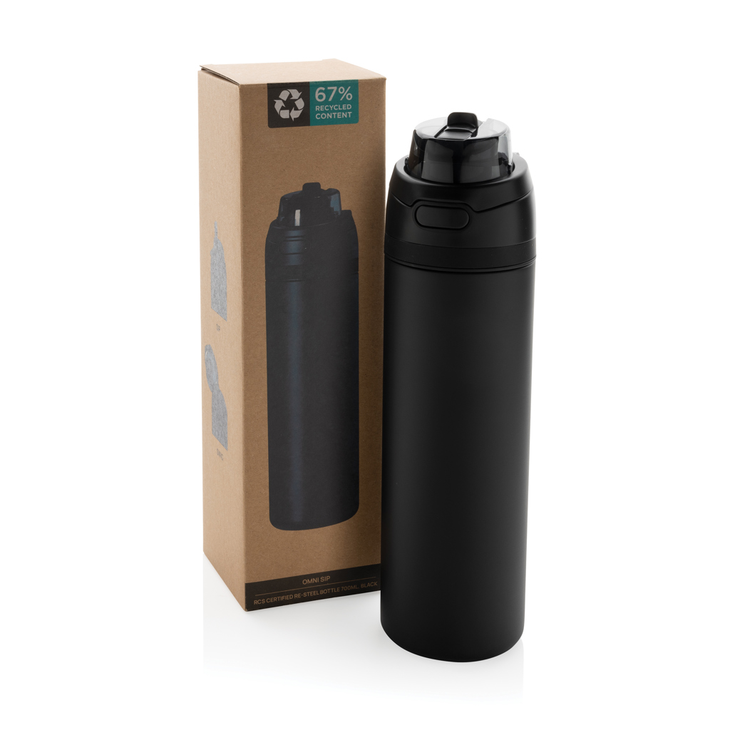 Omni Sip verschließbare Flasche aus RCS-reSteel, 720ml