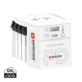 SKROSS World Travel Adapter MUV 65W PD mit USB-C-Kabel