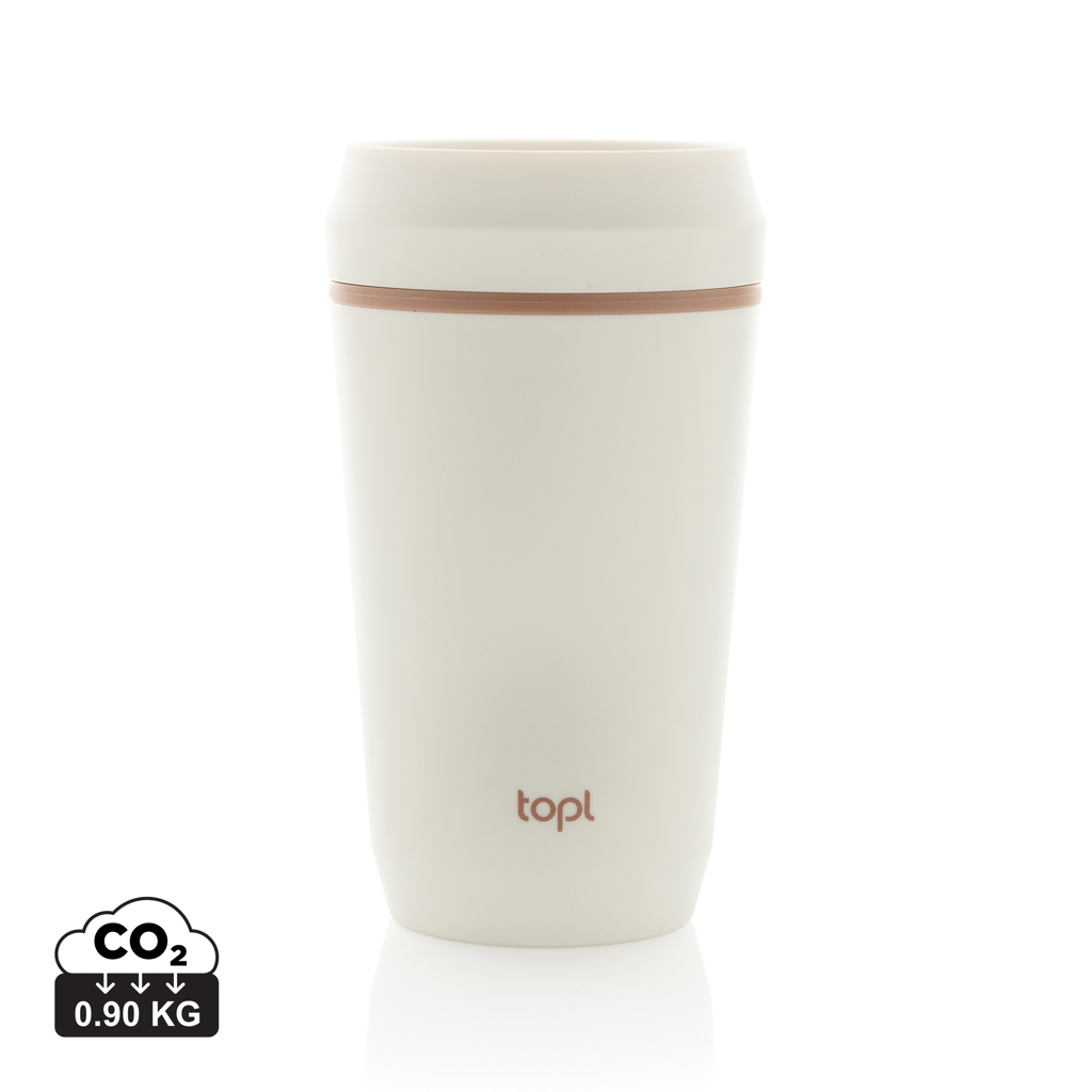 Topl-Becher aus rec. Kunststoff mit 360-Grad-Deckel 354ml
