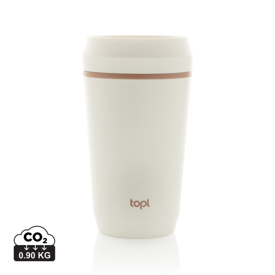 Topl-Becher aus rec. Kunststoff mit 360-Grad-Deckel 354ml