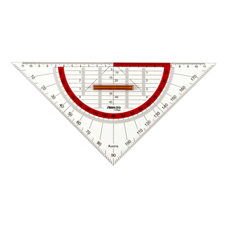 College Geometrie Dreieck, 25 cm, abnehmbarer Griff